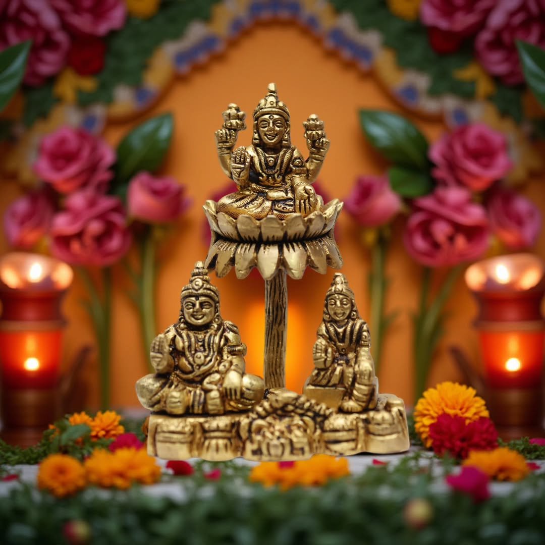 Brass Lakshmi Kubera Idol