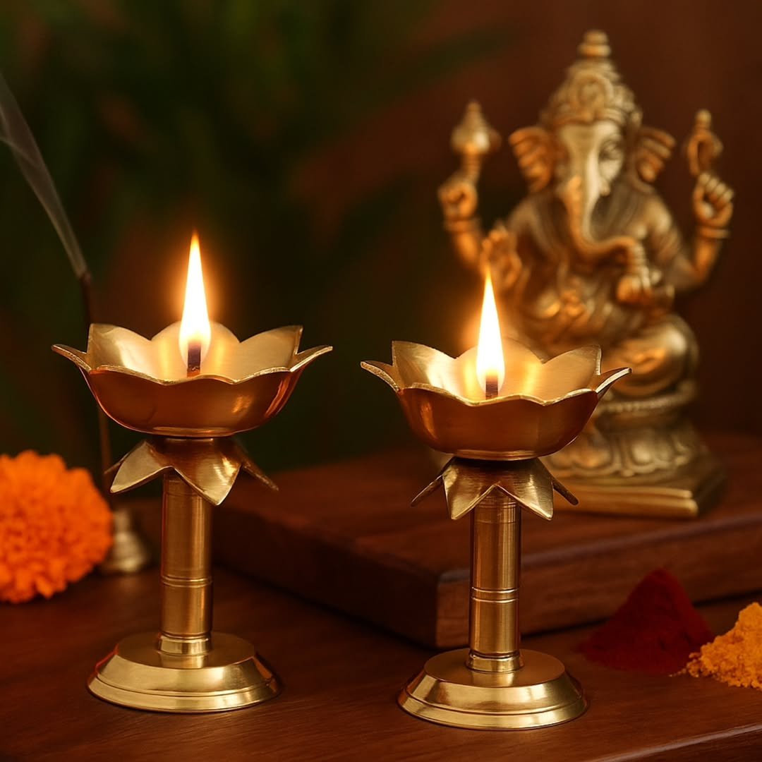 Brass Lotus Diya