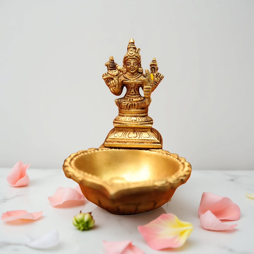 Brass Kamatchi Vilakku - Image 2